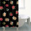 Douchegordijn met bloemenprint, 72" x 72", waterdicht polyester 4