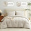 Beige Microfiber Comforter Set with 2 Pillowcases 2