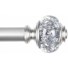 Tringle à rideaux télescopique 32-58 po (7/8 po), tringle décorative argentée pour fenêtres 20-54 po, compatible avec les embouts standards