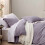 Ensemble de housse de couette 3 pièces gris-violet pour lit king size 3