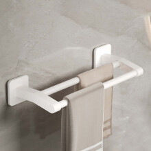 Porte-serviettes double de 28 cm (11 po), acier inoxydable 304, finition brossée, fixation murale, antirouille, installation facile, espacement de