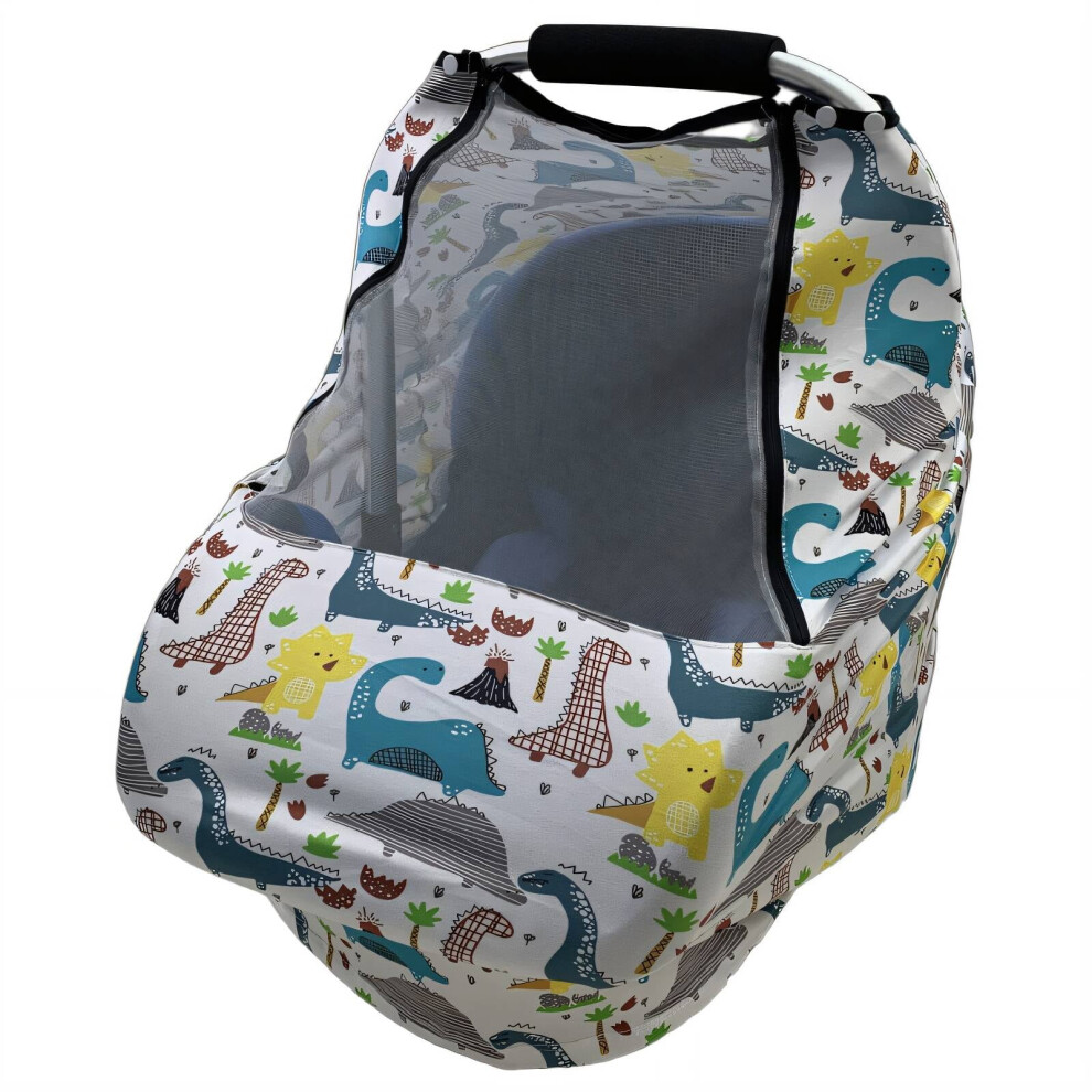 AUQ Baby Car Seat Cover – Sun, Wind, Heat, Dust, Mosquito & Stranger Protection – Compatible with Most Carseats
