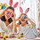 Easter Baskets, Easter Bunny Basket Egg Buckets for Egg Hunt Game,Easter Party Gifts,Gray 6