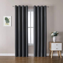 Blackout Curtains 52x102", 2 Panels, Grommet, Thermal Insulated, Dark Grey – Compatible with Living Room & Bedroom