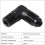 Conector acodado AN4 a 1/8" NPT de 90, aluminio, 2 unidades 3