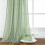 Light Green Linen Sheer Curtains Sage Floral Pattern 84 inch 7