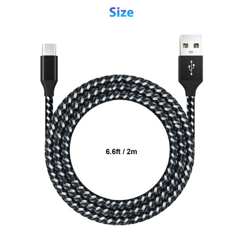 Καλώδιο USB τύπου C για γρήγορη φόρτιση, καλώδιο συγχρονισμού δεδομένων USB C 6,6 2