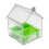 Comedouro e bebedouro transparente com cobertura para pássaros pequenos. 1