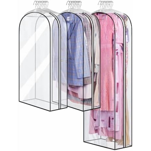 50" Hanging Garment Bags with10" Gussets – 3Pack