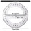 Round Protractor Ruler Plastic Math Measuring Tool Full Center Angle Protractor 5