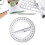 Round Protractor Ruler Plastic Math Measuring Tool Full Center Angle Protractor 8