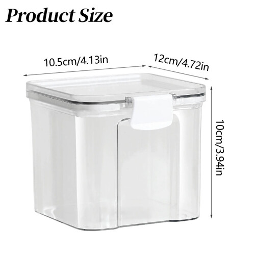 Airtight Stackable Flour & Sugar Storage Jar – 700ml White 2