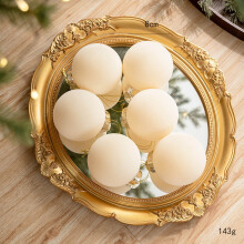 6 Pcs 8cm Christmas Tree Baubles Set in Wine Red Coffee Green Milky White, Shatterproof Plastic Ornaments for Modern Holiday Home Decor