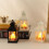 Lanterna de vela LED vintage de 5,6 polegadas, à prova d'água IP44, funciona com bateria, luminária de mesa/pendurada para varanda, decoração 7
