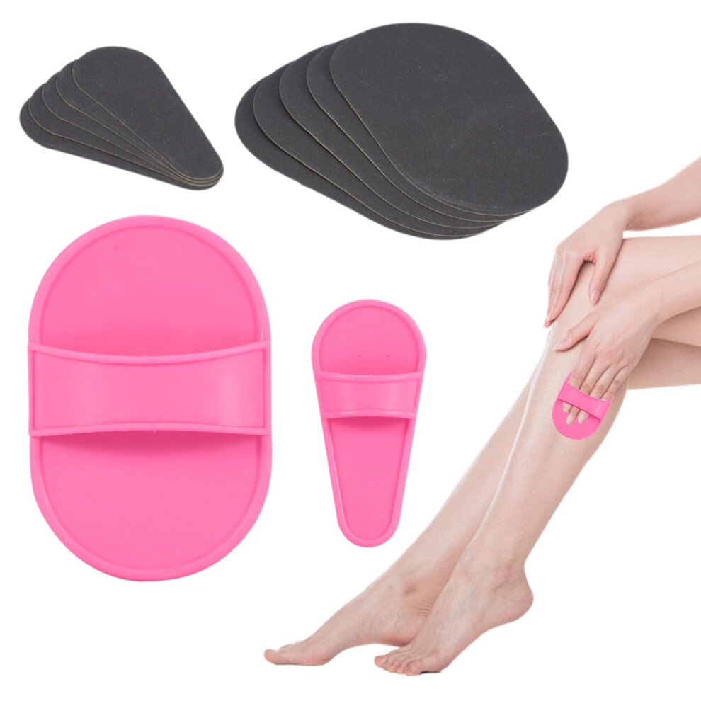 Hair Removal Pads for Women, Smooth Skin Exfoliating Facial and Leg Hair Remover, Reusable Sandpaper Tool