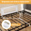 Baby Bed Rail with Foam, Strap, 105x40x42 cm, White 4