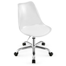 Kancelářská židle z průhledného PET materiálu - nastavitelná, otočná, ergonomická
