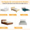 Baby Bed Rail with Foam, Strap, 105x40x42 cm, White 3