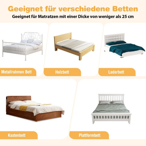 Baby Bed Rail with Foam, Strap, 105x40x42 cm, White 2
