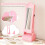 Mobiletto portagioie per bambini con specchio e luci a LED, rosa 5