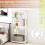 Libreria aperta a 5 ripiani, MDF bianco, design a rombo 5