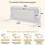 Baby Bed Rail with Foam, Strap, 105x40x42 cm, White 2