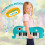 Pianoforte digitale per bambini a 25 tasti con musica e luci, blu 5
