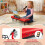 Pianoforte digitale per bambini a 37 tasti con microfono e supporto, rosso 4