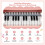 Tastiera per pianoforte elettrico per bambini, 25 tasti, microfono e supporto, rosa 3