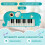 Pianoforte digitale per bambini a 25 tasti con musica e luci, blu 4