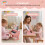 Tastiera per pianoforte elettrico per bambini, 25 tasti, microfono e supporto, rosa 4