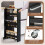 Slim Storage Cart with Charging Station, 4-Tier, Black 5