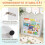 Bibliothèque pour enfants à 5 étagères, blanche, design sécurisé 5