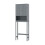 WC-Schrank mit verstellbarem Einlegeboden, graues MDF 1