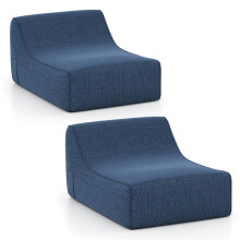 Aufblasbarer ergonomischer Liegestuhl mit abnehmbarem Bezug, Blau