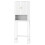 WC-Schrank mit verstellbarem Einlegeboden, weißes MDF 1