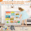 Bibliothèque pour enfants à 5 étagères, blanche, design sécurisé 3
