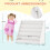Bibliothèque pour enfants à 5 étagères, blanche, design sécurisé 2