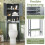 WC-Schrank mit verstellbarem Einlegeboden, graues MDF 5