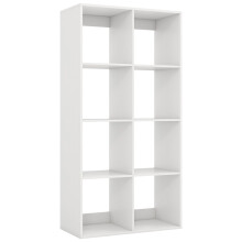 8-Würfel-Bücherregal mit Rückwandleiste und Kippsicherung, Weiß