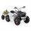 Quadriciclo elétrico infantil 6V com reboque, rodas resistentes, branco 1