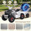 Quadriciclo elétrico infantil 6V com reboque, rodas resistentes, branco 5