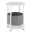 Table d'appoint ronde avec panier en feutre amovible, rangement 1