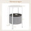 Table d'appoint ronde avec panier en feutre amovible, rangement 2