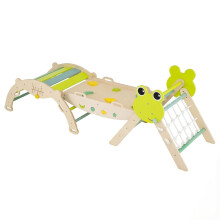 3-teiliges Indoor-Kletterset mit Rutsche und Wippe