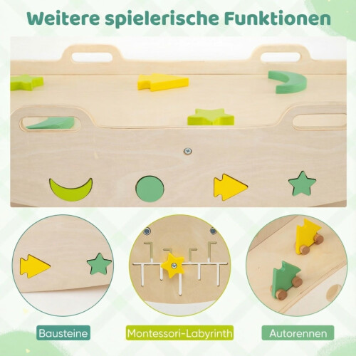 3-teiliges Indoor-Kletterset mit Rutsche und Wippe 2