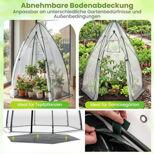 Miniestufa com porta com zíper e cobertura de bolhas de PE 2