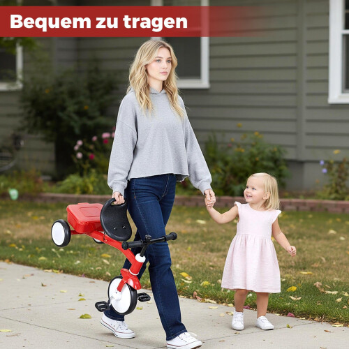 Triciclo infantil com rodas que acendem, assento ajustável e caixa de armazenamento. 2