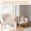 Pet Sofa Bed with Cushion, Pine Wood Legs, Beige 5