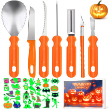 Pumpkin Carving Kit for Kids and Adults, Stainless Steel Halloween Tools with NonSlip Handles and Case